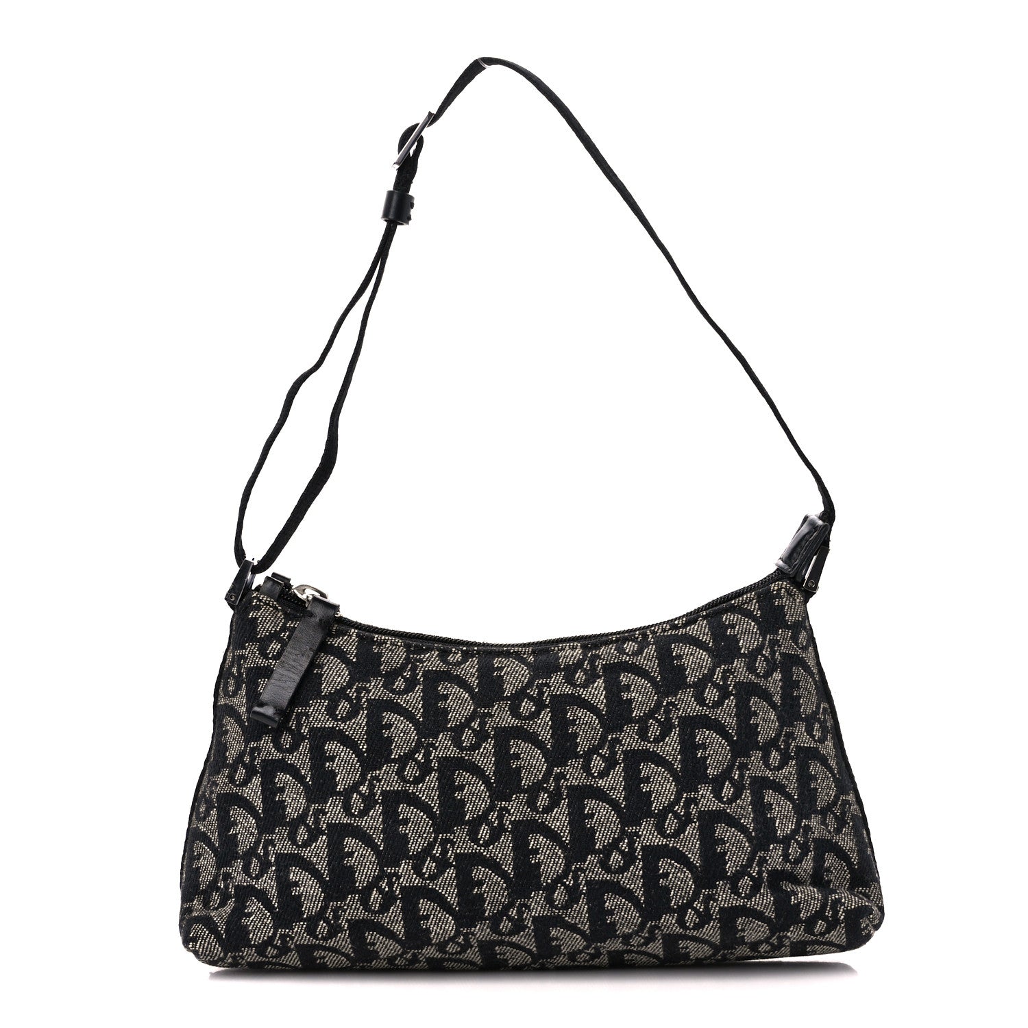 Christian Dior Monogram Shoulder Bag Pochette Black 1 of 11