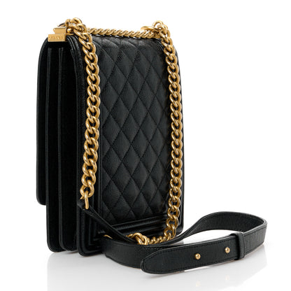 Chanel Caviar Quilted North South Boy Flap Black 3 of 12