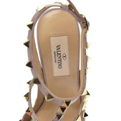 Valentino Garavani Patent Rockstud Ankle Strap 100mm Pumps 36 Poudre 7 of 8