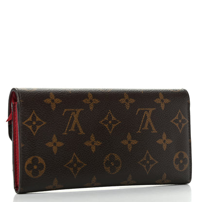 Louis Vuitton Monogram Emilie Wallet Red 3 of 7