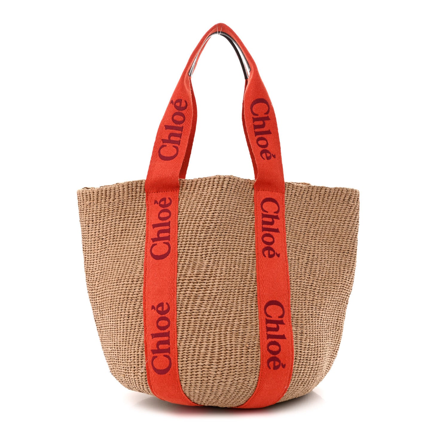 Raffia Woody Tote Orange