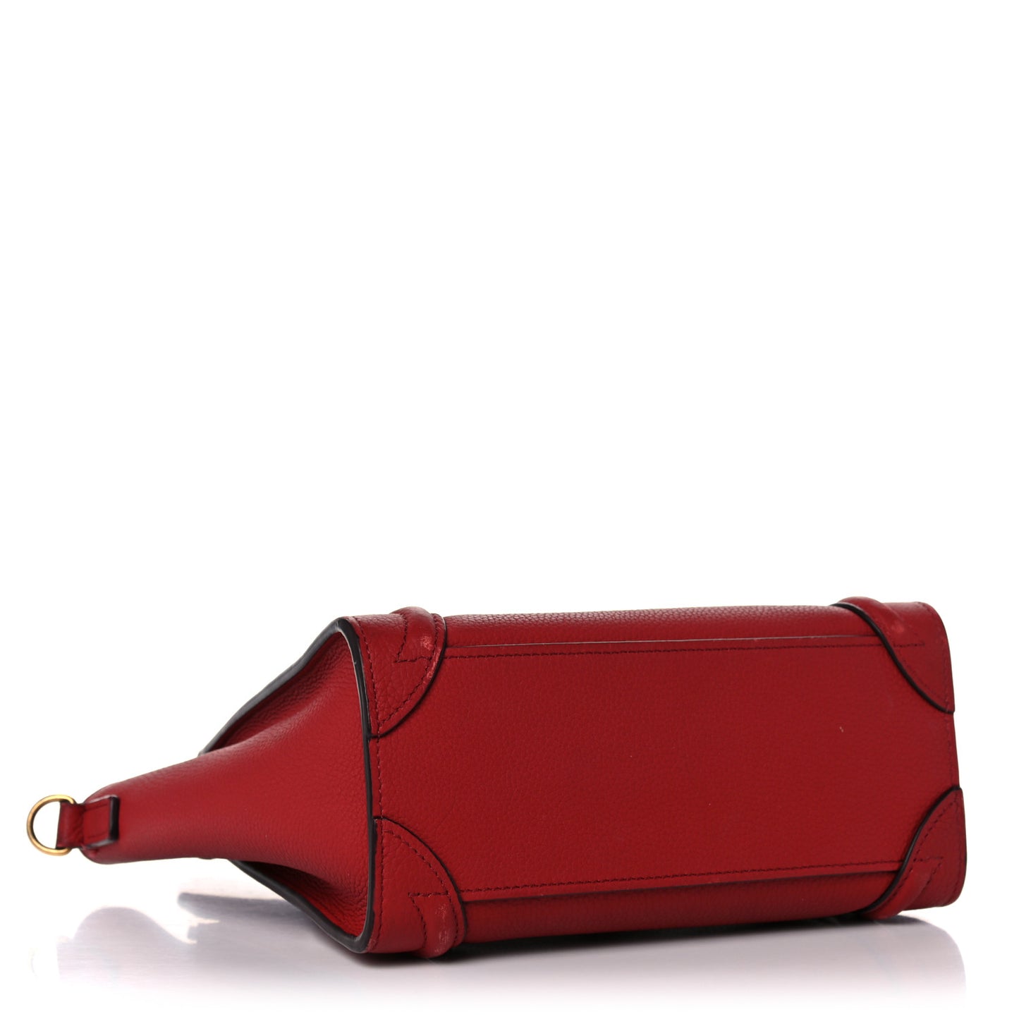 Drummed Calfskin Nano Luggage Red