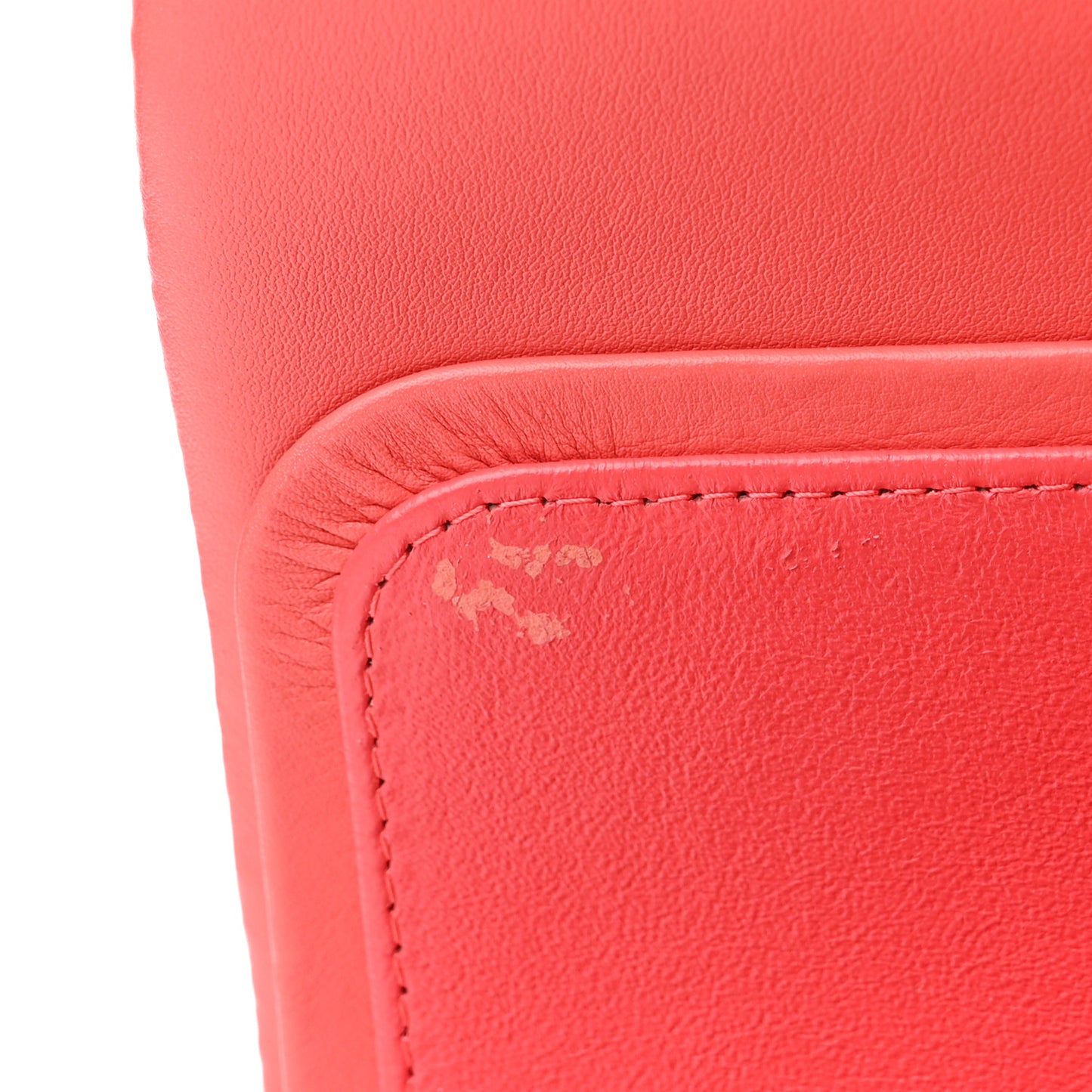 Patent Quilted Jumbo Double Flap Coral