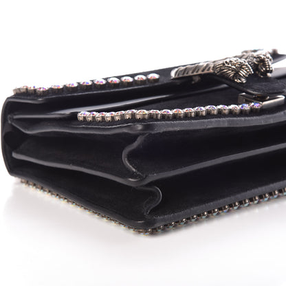 Gucci Suede Crystal Small Dionysus Shoulder Bag Black 9 of 11