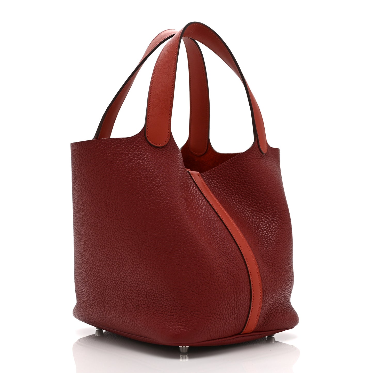 Taurillon Clemence Swift Picotin Lock 22 MM Rouge H Brique