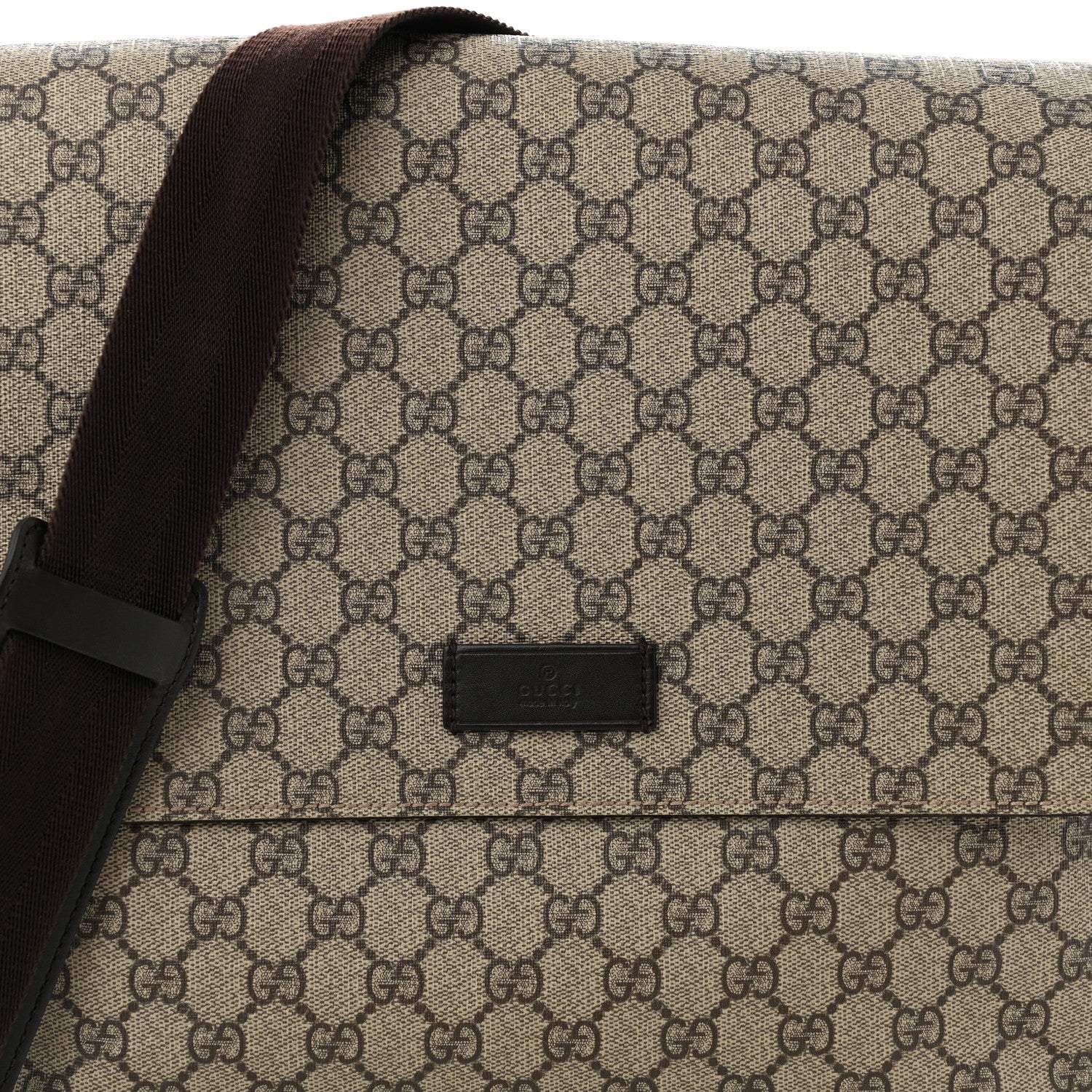 Gucci GG Plus Monogram Messenger Diaper Bag Dark Brown 9 of 12