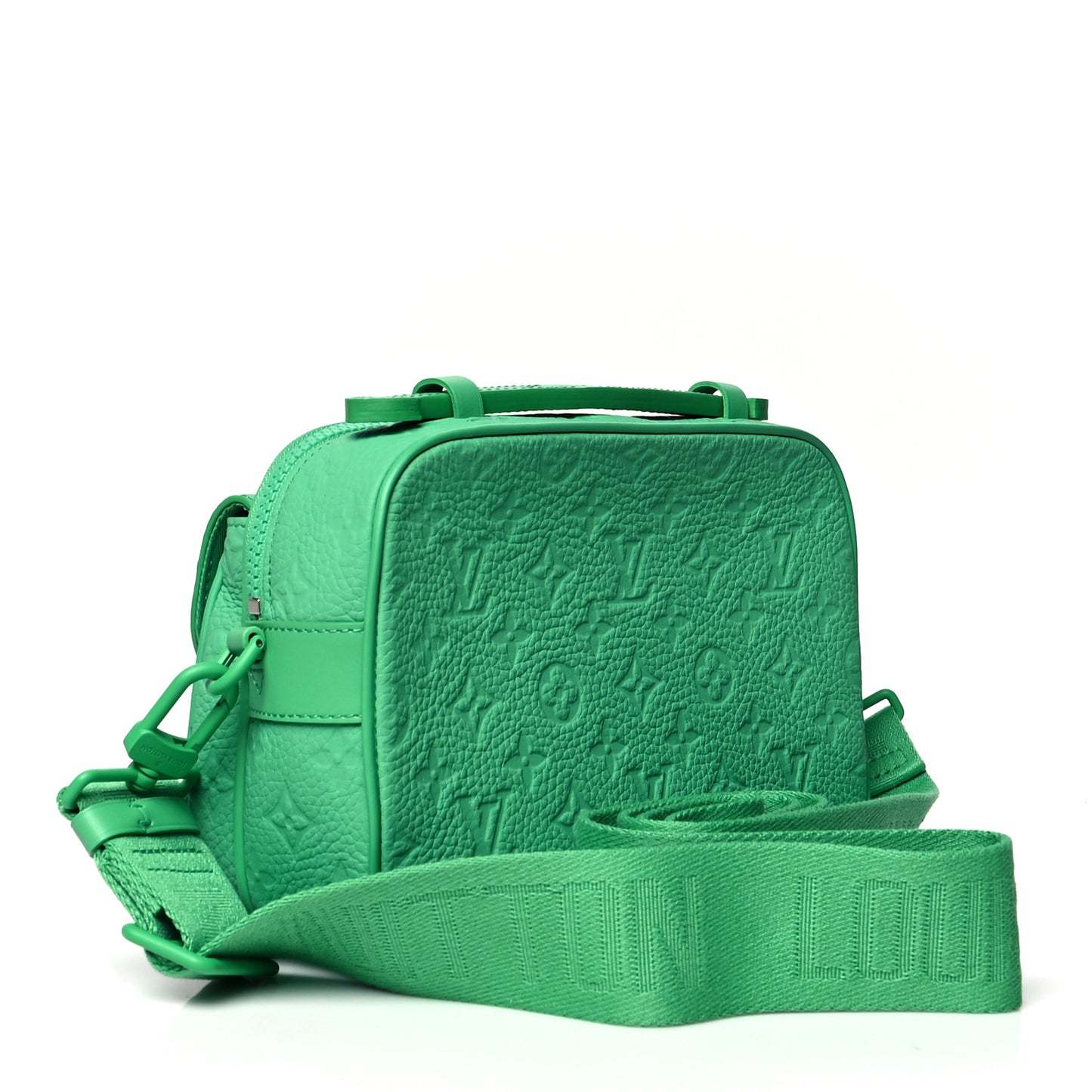 Taurillon Monogram S Lock Messenger Minty Green