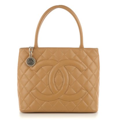 Chanel Caviar Quilted Medallion Tote Beige 1 of 7