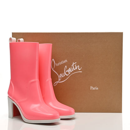 Christian Louboutin PVC Loubirain 70MM Rain Boots 37 Bubble Gum 7 of 7