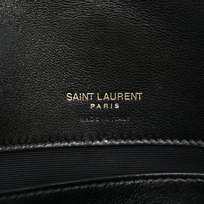 Saint Laurent Lambskin Chevron Quilted Medium Loulou Black 12 of 21
