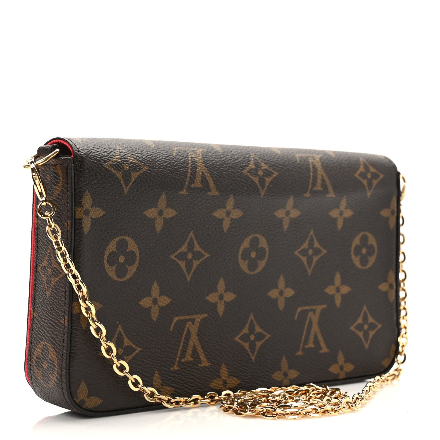 Louis Vuitton Monogram 2022 Christmas Animation China Chengdu Pochette Felicie Chain Wallet Red 4 of 10
