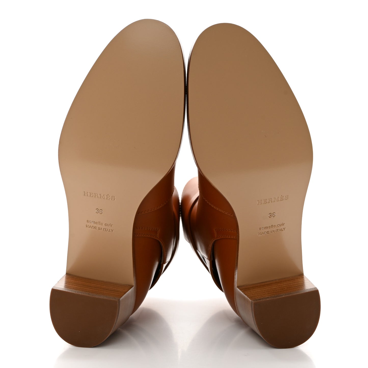 Calfskin Frenchie 50 Ankle Boots 36 Naturel