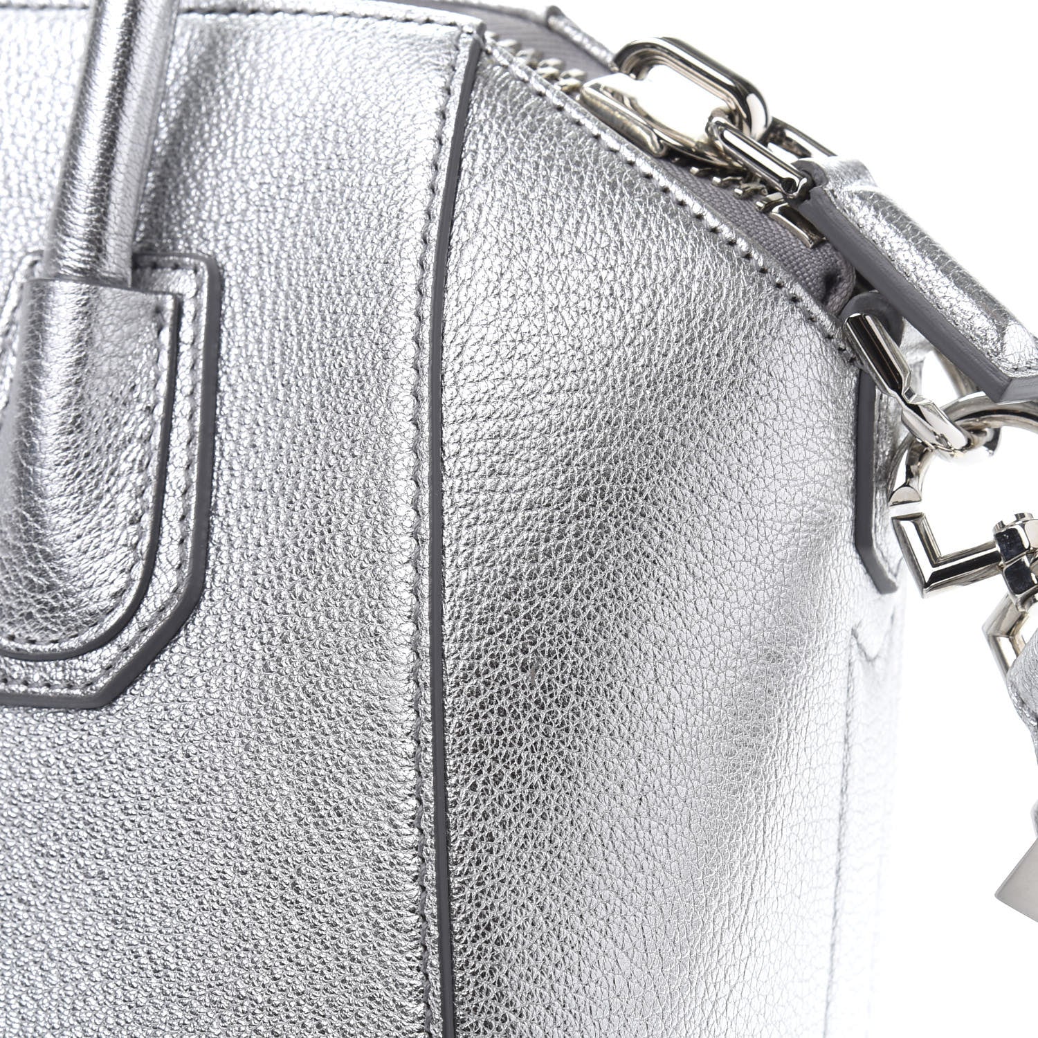 Givenchy Metallic Sugar Goatskin Small Antigona Silver 12 of 13