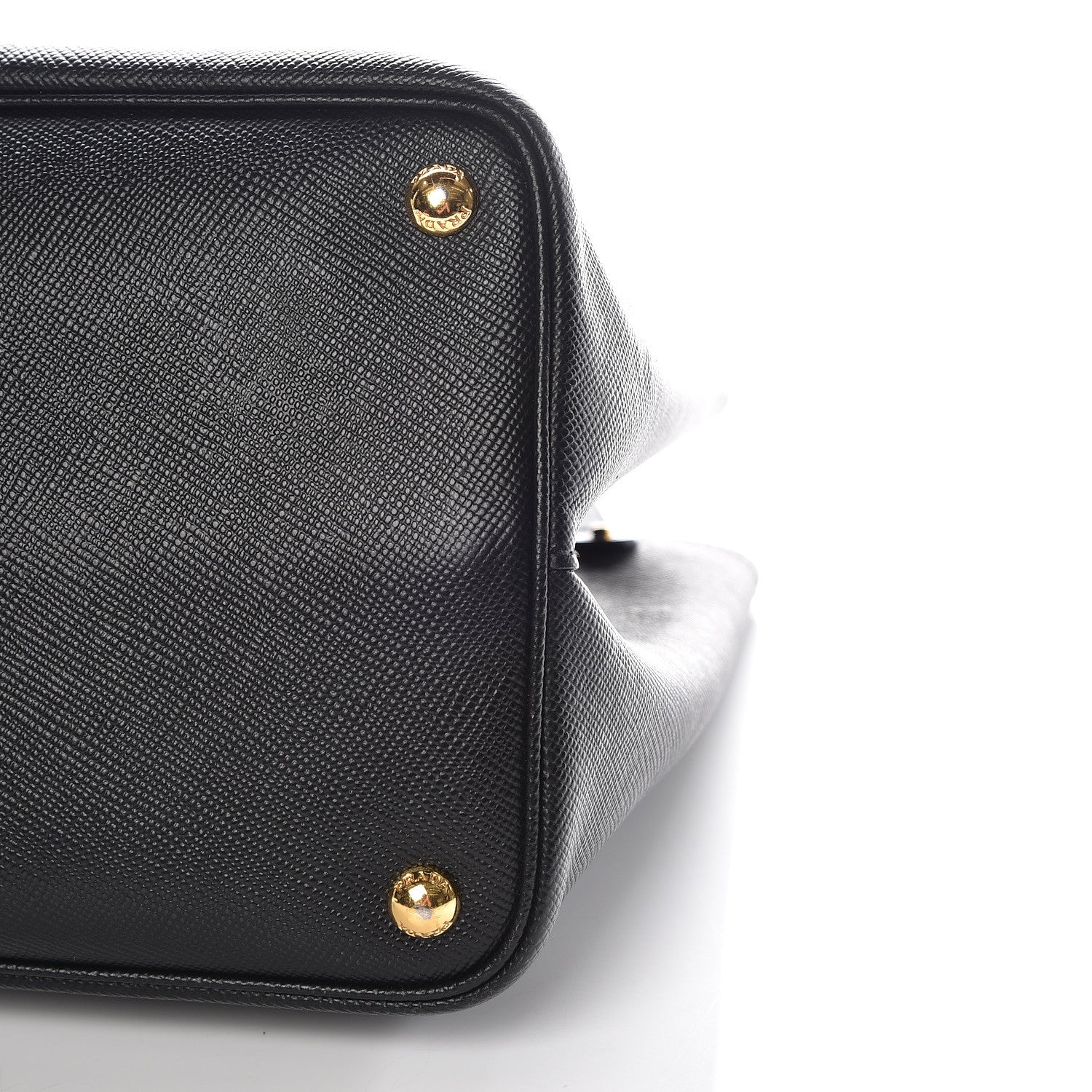 Prada Saffiano Cuir Large Double Bag Black Fuoco 6 of 18