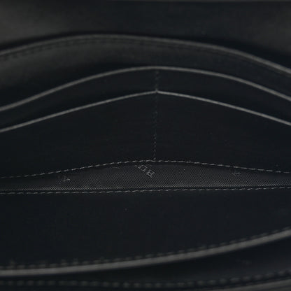Burberry Signature Grain Calfskin Check Embossed Porter Continental Wallet Black 6 of 8