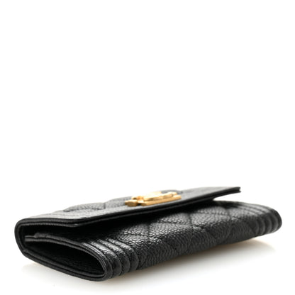 Chanel Caviar Quilted Boy Flap Card Holder Black 3 of 8