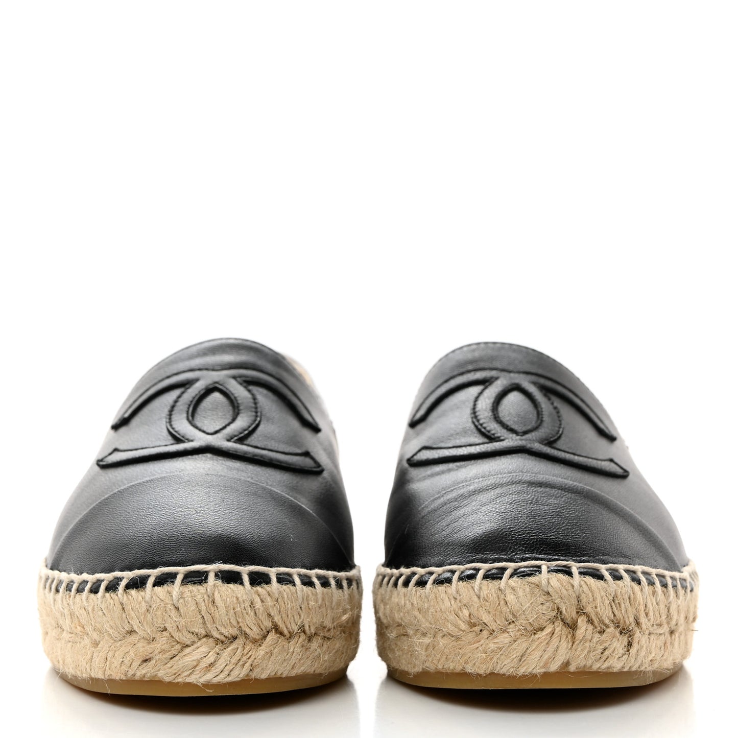 Lambskin CC Espadrilles 37 Black