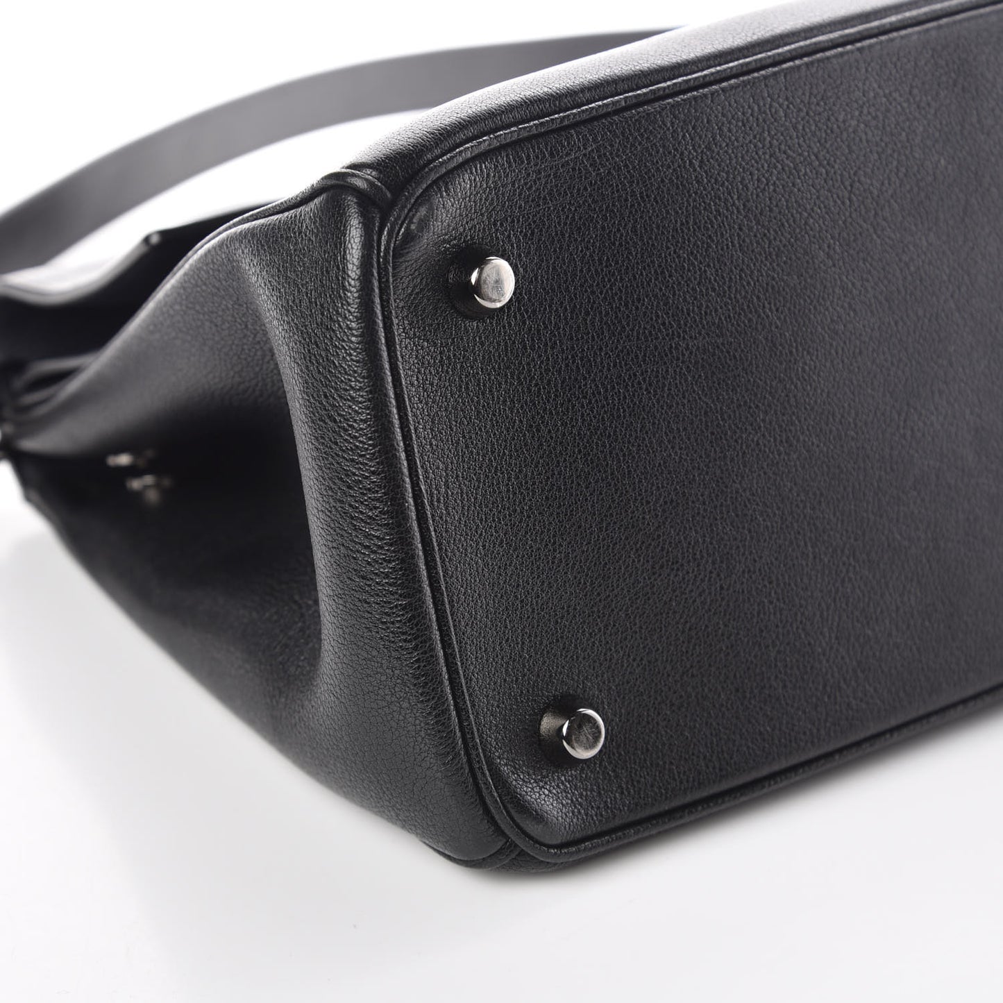 Grained Calfskin Medium Be Dior Flap Black