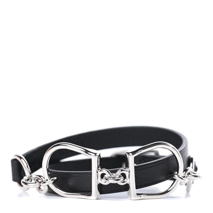 Hermes Swift Etrier Double Tour Bracelet T1 Black 1 of 7