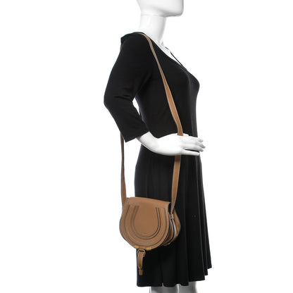 Chloe Calfskin Mini Marcie Round Crossbody Bag Nut 2 of 9