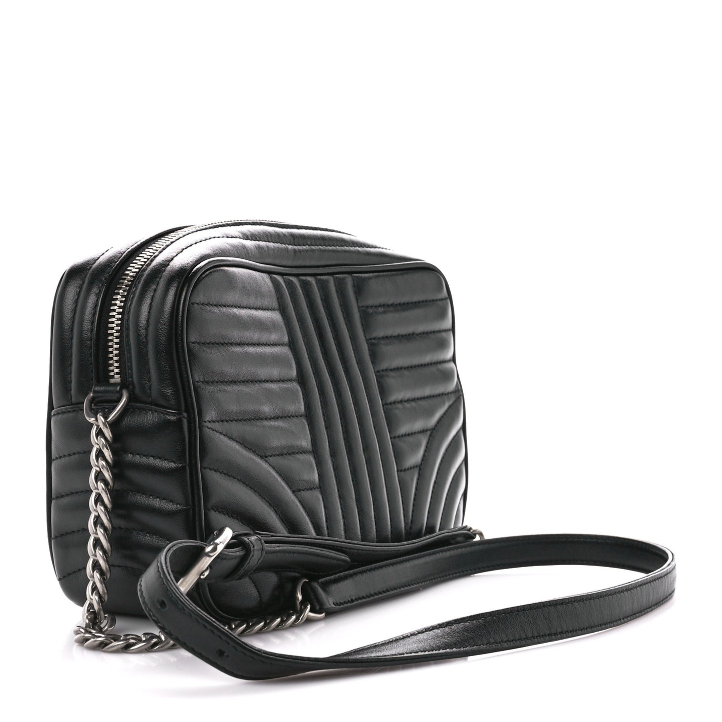 Soft Calfskin Diagramme Camera Bag Black