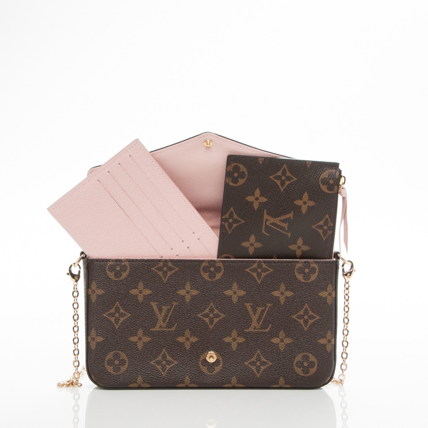 Louis Vuitton Monogram Lovely Birds Pochette Felicie Chain Wallet 8 of 8