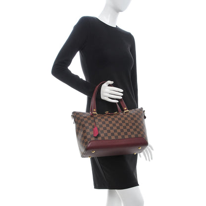 Louis Vuitton Damier Ebene Cuir Taurillon Hyde Park Fuchsia 3 of 8