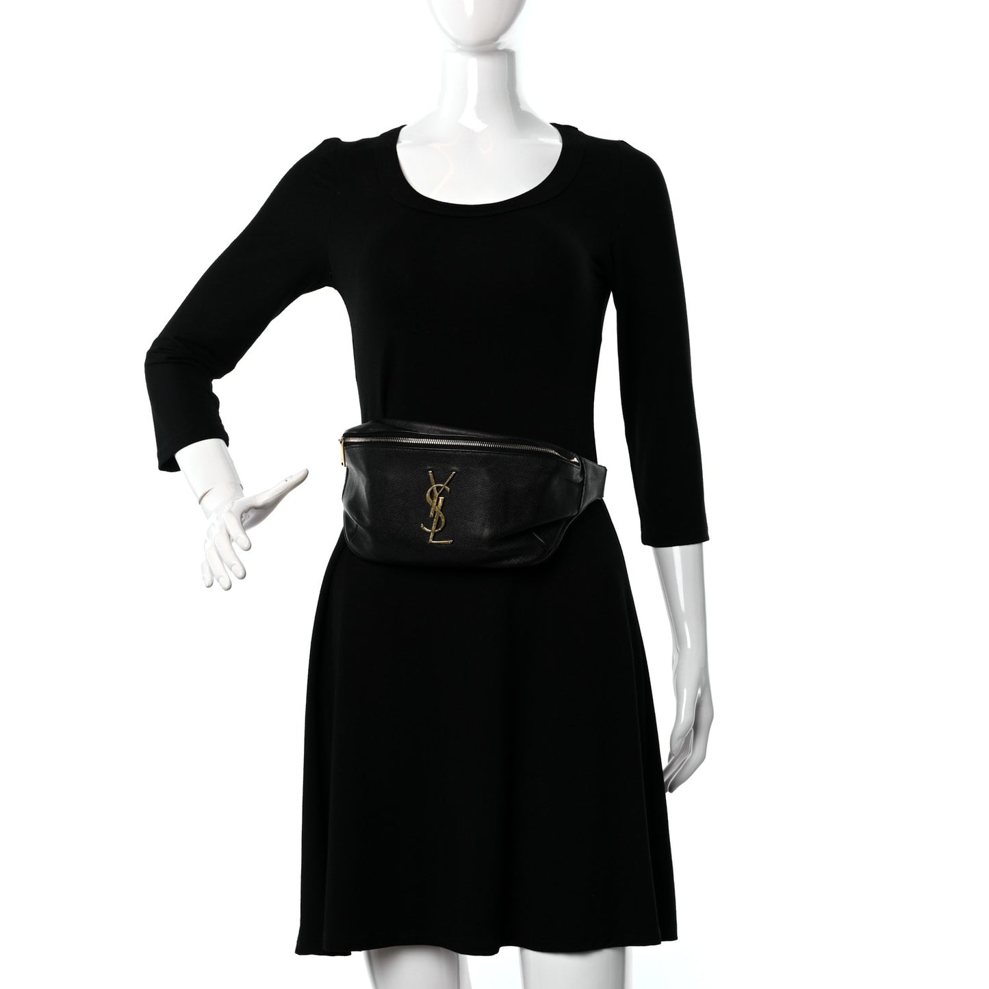 Grain De Poudre Monogram Belt Bag Black