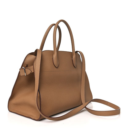 The Row Matte Grained Calfskin Soft Margaux 12 Sandpit 3 of 9