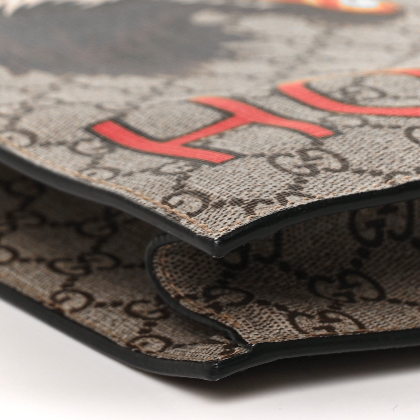 GG Supreme Monogram Wolf XXV Hollywood Print Vertical Tote Black