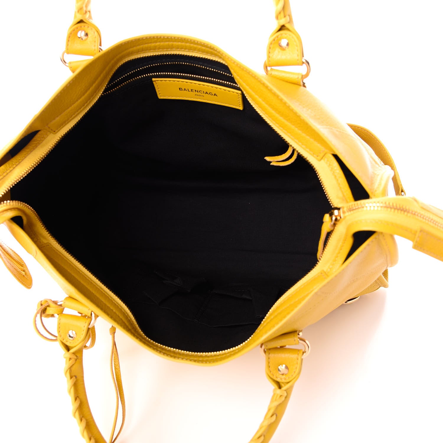 Balenciaga Chevre Gold Metallic Edge Hardware City Jaune Epi 5 of 8