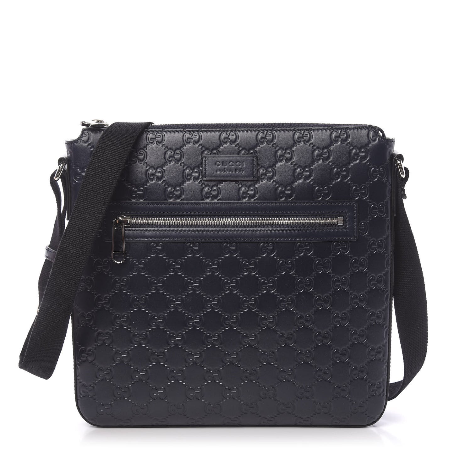 Guccissima Signature Medium Flat Messenger Bag Blue