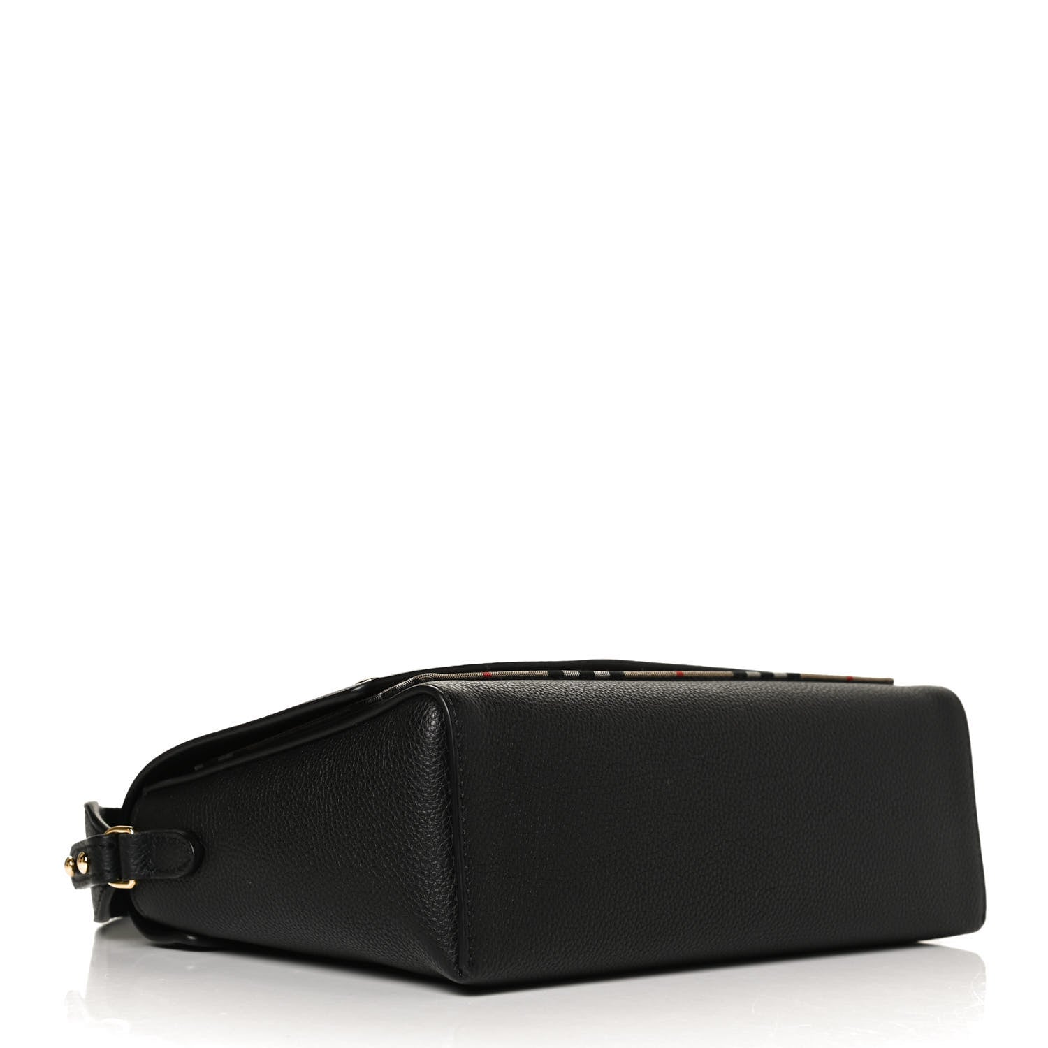 Burberry Grainy Calfskin Vintage Check Note Crossbody Bag Black 7 of 27