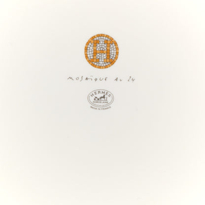 Hermes Porcelain Mosaique Au 24 Square Plate N°3 Gold 4 of 6