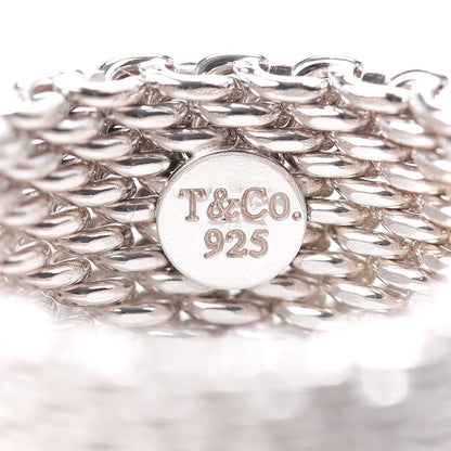 Tiffany Sterling Silver Somerset Mesh Ring 60 9 4 of 4