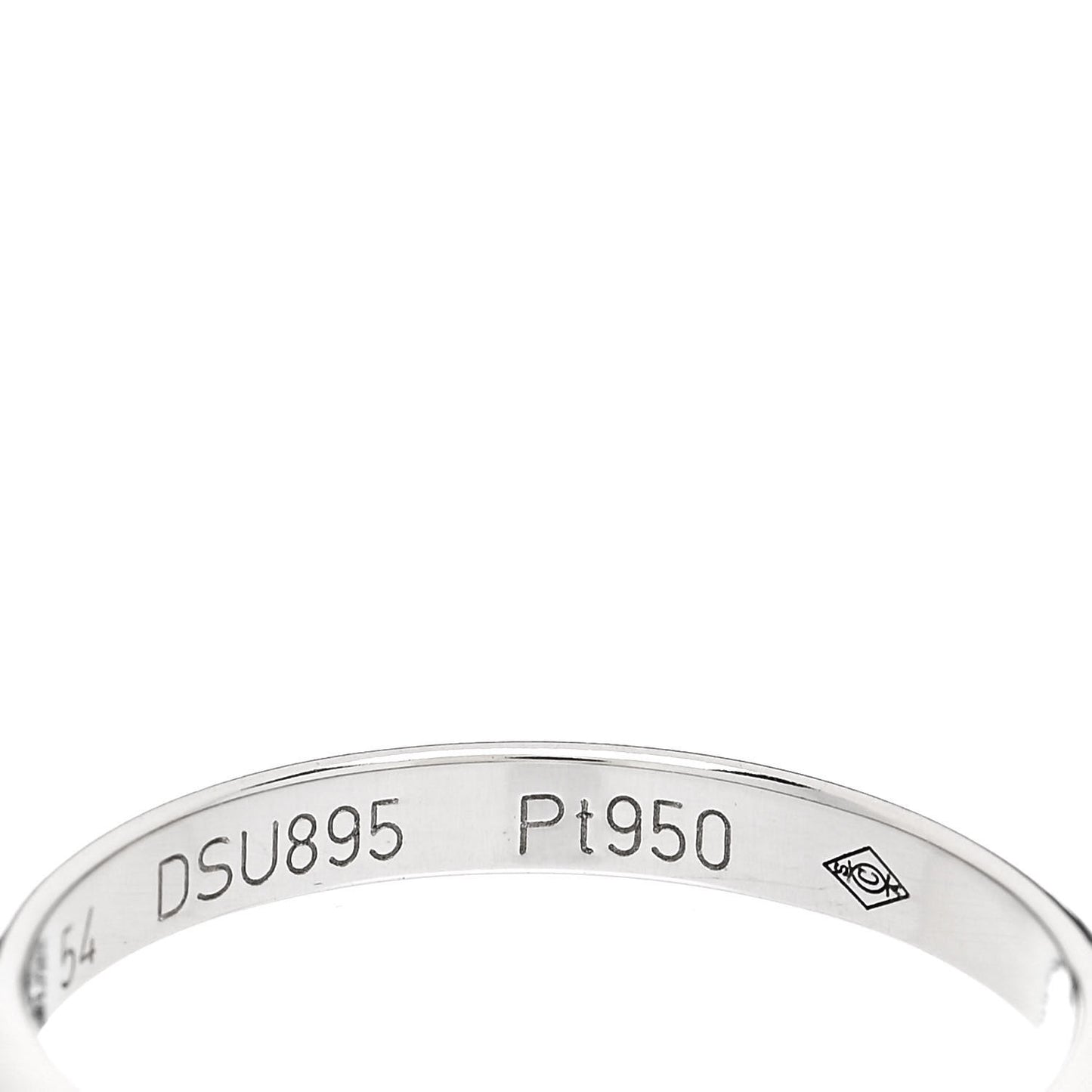 Platinum 2.5mm 1895 Wedding Band Ring 54 6.75