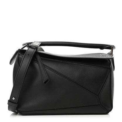 Loewe Calfskin Medium Puzzle Bag Black 1 of 6
