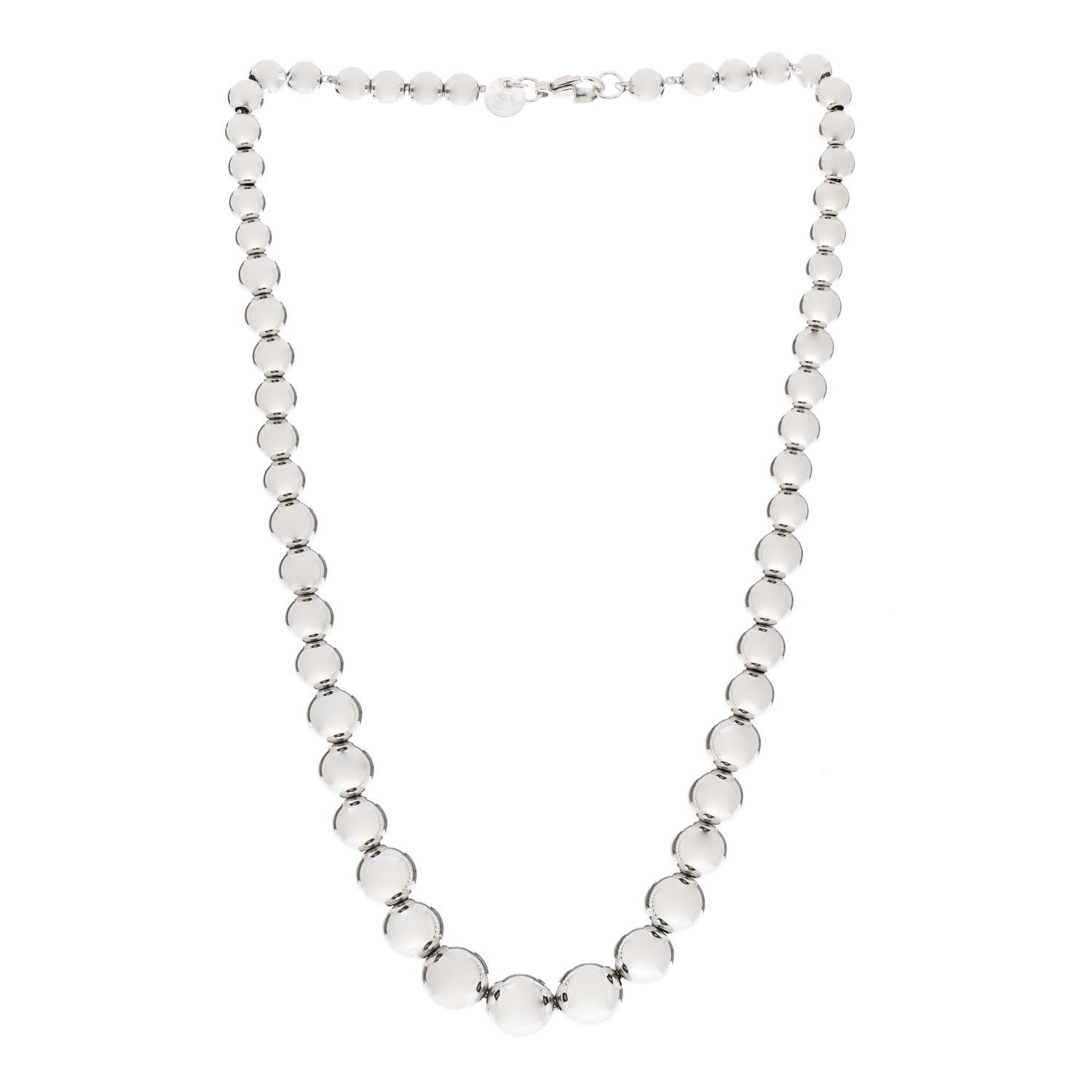 Tiffany Sterling Silver HardWear Graduated Ball Necklace 3 of 6