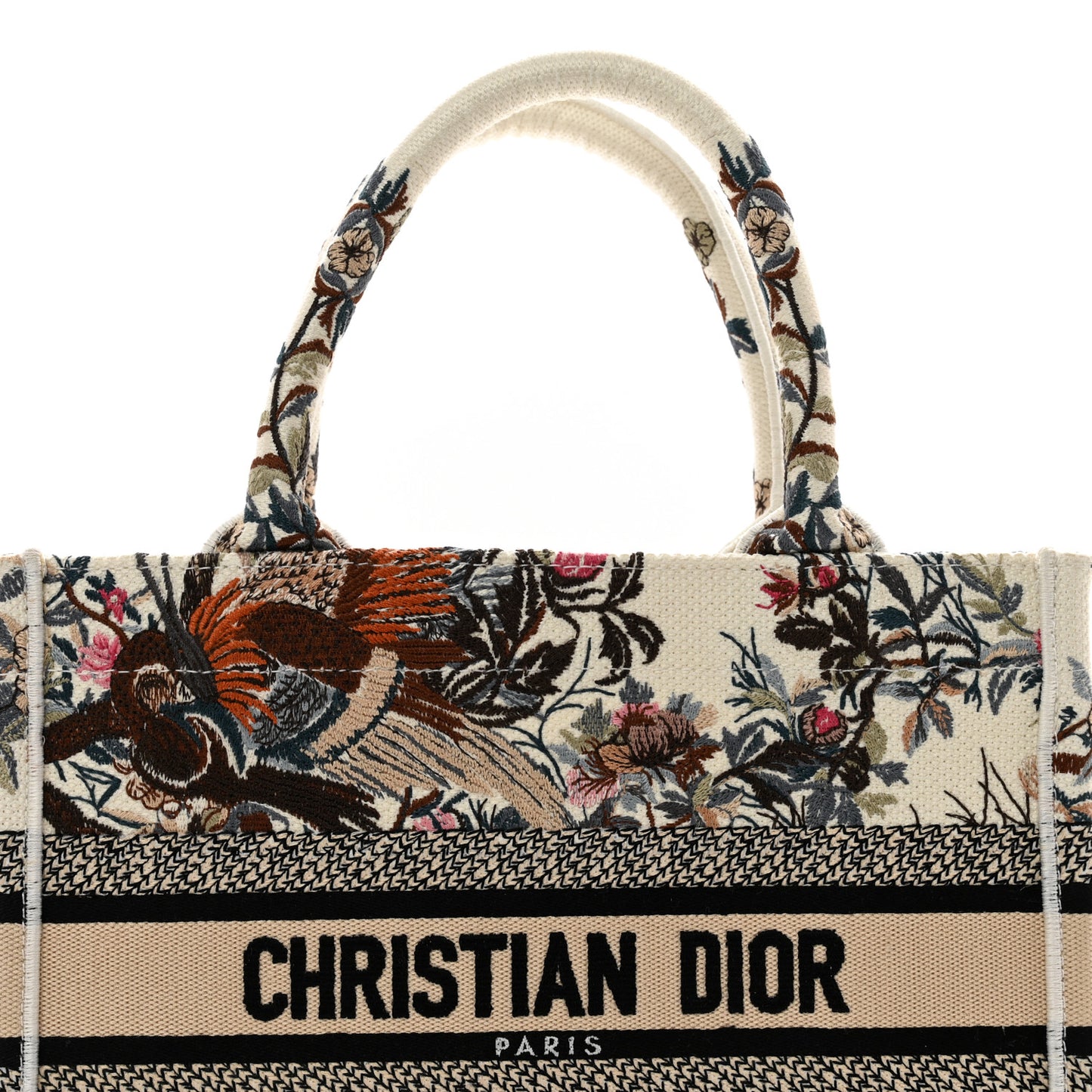 Canvas Jardin Botanique Embroidered Small Book Tote Multicolor