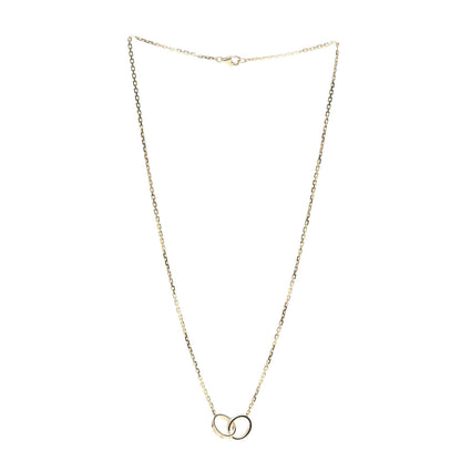 Cartier 18K Yellow Gold Diamond Interlocking LOVE Necklace 3 of 9