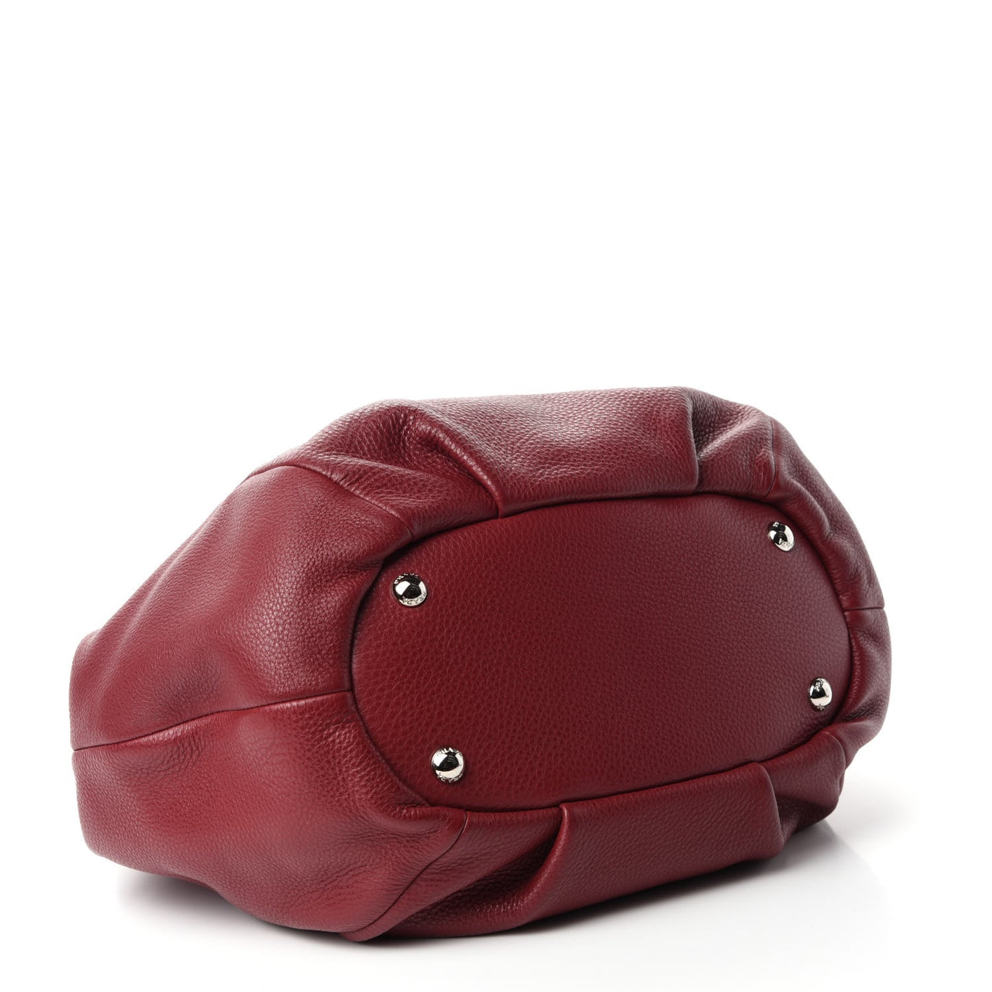 Vitello Daino Expandable Shoulder Bag Rubino