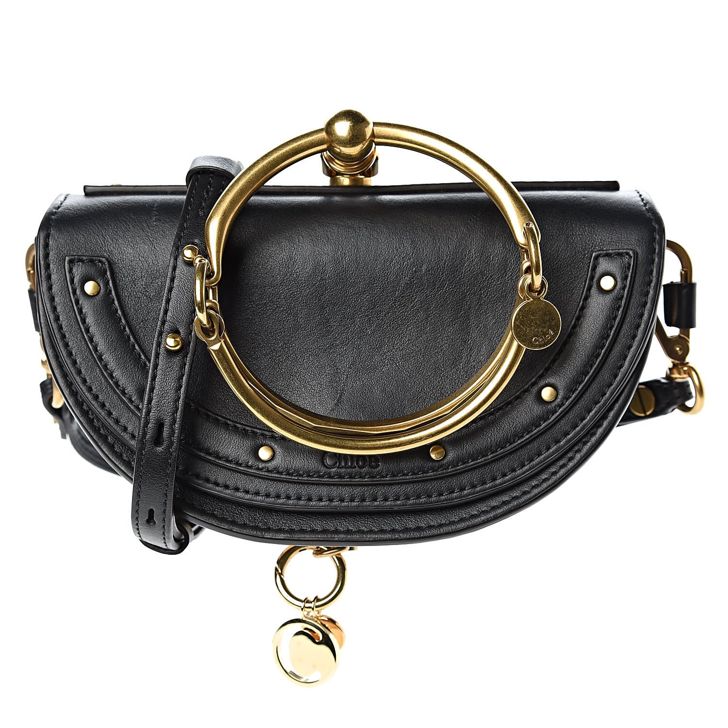 Chloe Calfskin Small Nile Bracelet Minaudiere Bag Black 1 of 11