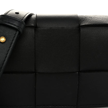 Bottega Veneta Lambskin Maxi Intrecciato Extra Mini Cassette Crossbody Bag Black 7 of 9