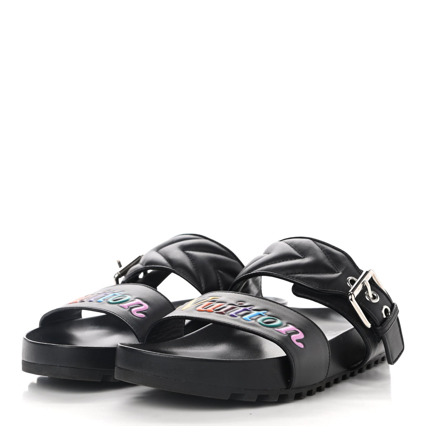 Calfskin New Wave Bom Dia Mule Sandals 38 Black