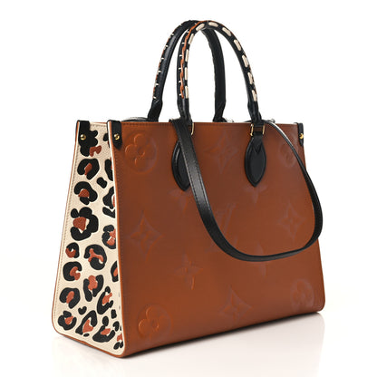 Louis Vuitton Empreinte Monogram Giant Wild At Heart Onthego MM Caramel 3 of 8