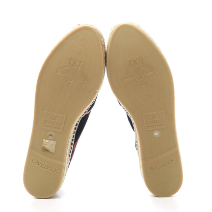 Gucci Terry Cloth GG Monogram Espadrilles 40 Blue Red 5 of 9