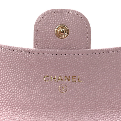 Chanel Caviar Quilted Flap Card Holder Wallet Light Pink 6 of 9