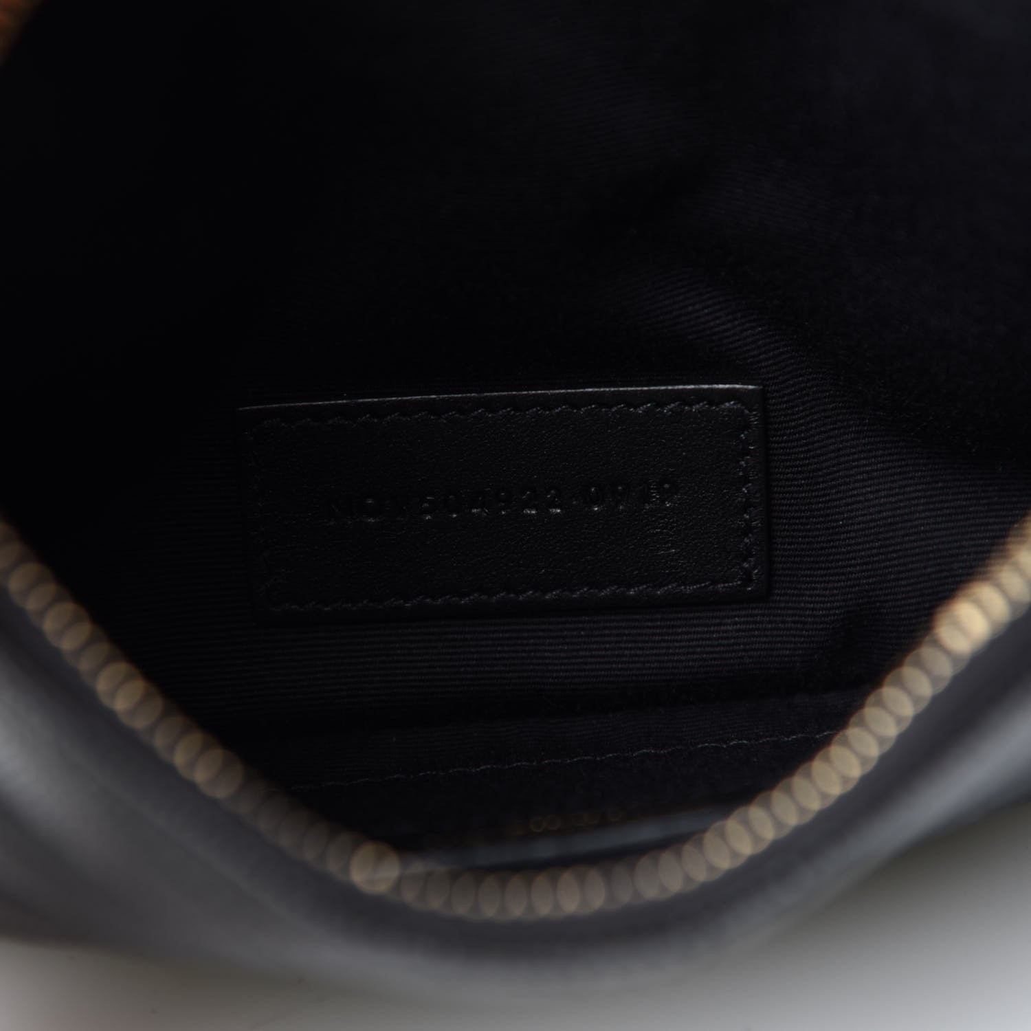 Saint Laurent Grain De Poudre Chevron Monogram Bill Pouch Black 7 of 7