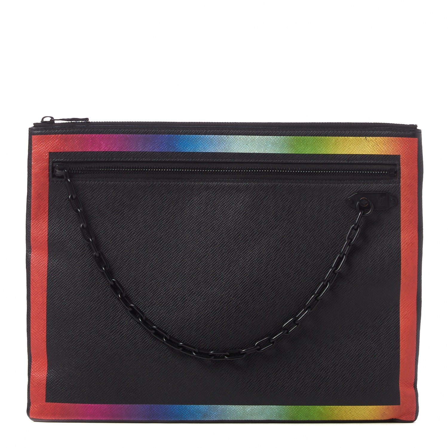 Louis Vuitton Taiga Rainbow Pochette A4 Black 1 of 8
