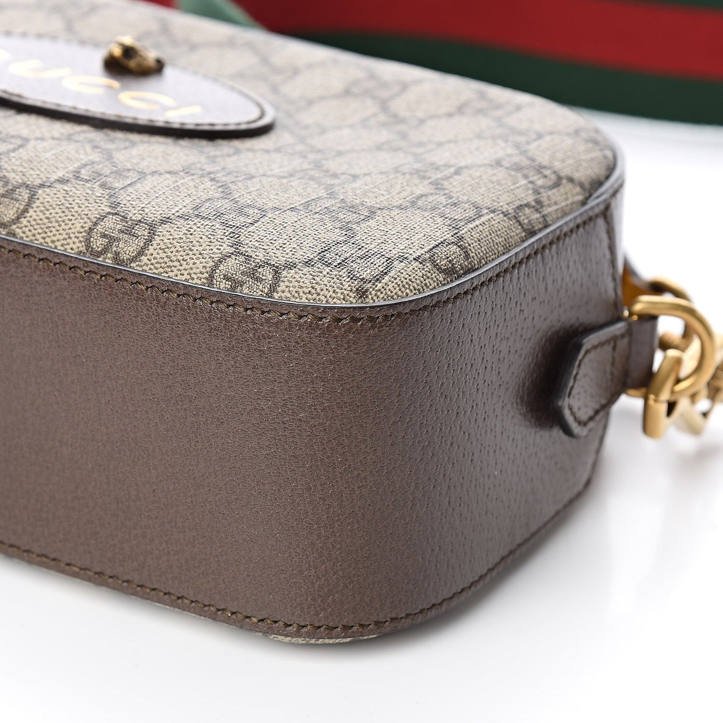 GG Supreme Monogram Web Neo Vintage Shoulder Bag Beige New Acero Crop